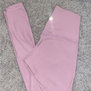Dusty pink lululemon aligns 28 inch RARE